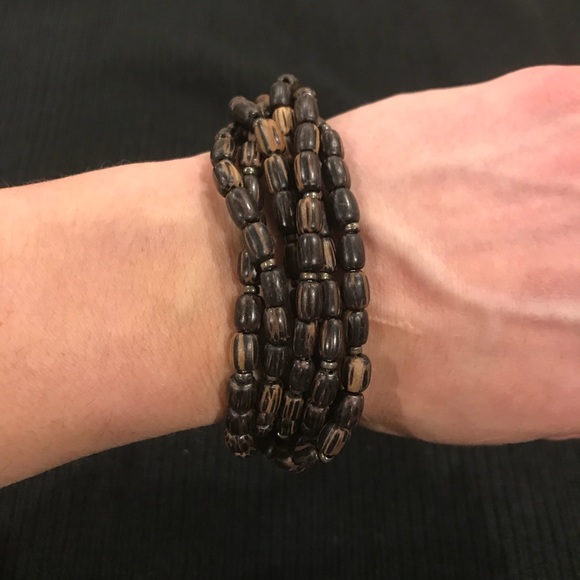 Brown Silpada Palm Wood Bracelet and Necklace - Picture 1 of 4